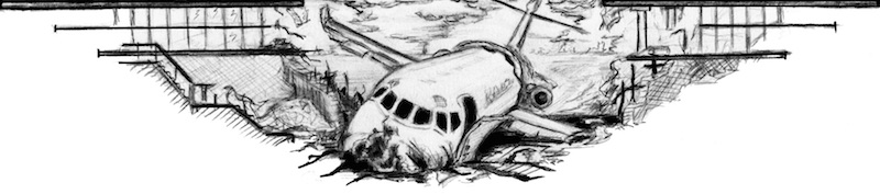 упавший самолет