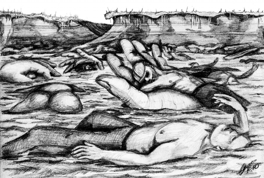 По Червленой реке плыли тела людей и ладонников